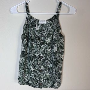 Sienna Sky Tropical Print Crop Tank Top